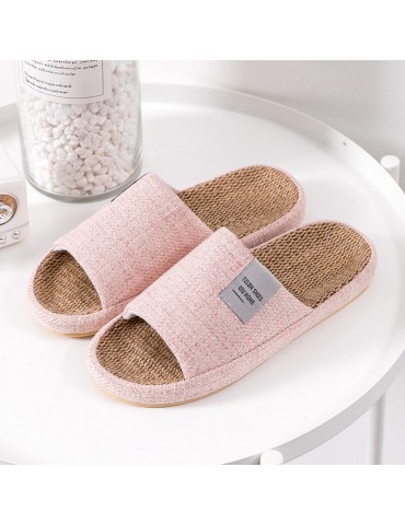 Women Comfy Open Toe Solid Color Home Slippers