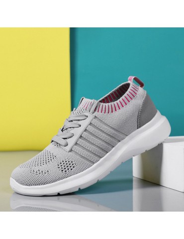 Women Casual Breathable Knitted Lightweight Running Sneakers