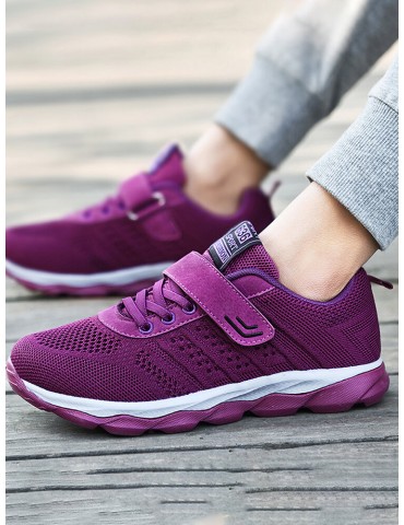 Women Casual Breathable Mesh Hook Loop Slip Resistant Walk Sneakers