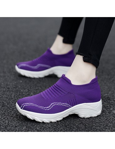 Women Mesh Slip On Lazy Platform Shoes