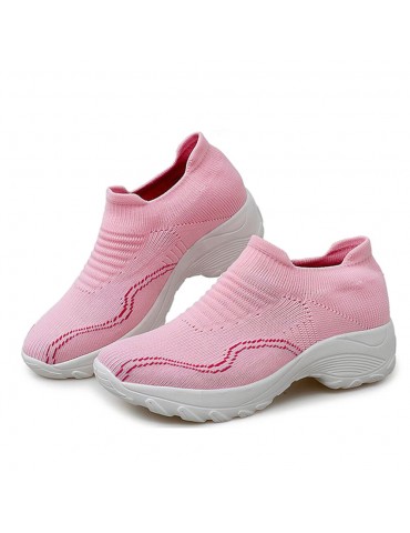 Women Mesh Slip On Lazy Platform Shoes